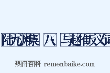 陆九渊集·八·与赵推反义词是什么意思的图片